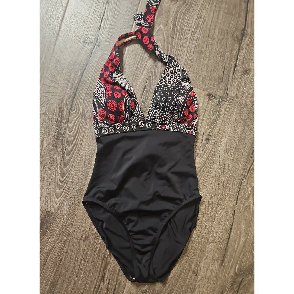 FIGURE MAJIC Haulter Slimming Shaping One-Piece Bathingsuit Women's Size 8